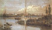 Joseph Mallord William Turner River scene with boats (mk31) oil painting artist